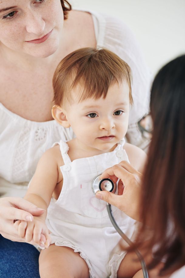 Doctor Checking baby's heartbeat